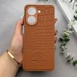 قاب گوشی Redmi A5 - Poco C71 شیائومی Polo Design چرمی سخت محافظ لنزدار عسلی کد 163257