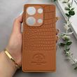 قاب گوشی Redmi Note 13 Pro 4G - Poco M6 Pro 4G شیائومی Polo Design چرمی سخت محافظ لنزدار عسلی کد 163266