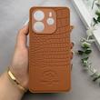 قاب گوشی Redmi Note 14 4G شیائومی Polo Design چرمی سخت محافظ لنزدار عسلی کد 163276