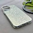 قاب گوشی iPhone 12 - iPhone 12 Pro آیفون اورجینال لاکچری یونیک کیس شاین شطرنجی لنز نگین دار نقره ای کد 163183