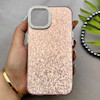 قاب گوشی iPhone 13 - iPhone 14 آیفون اورجینال لاکچری یونیک کیس شاین شطرنجی لنز نگین دار صورتی کد 163186