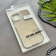 قاب گوشی iPhone 13 - iPhone 14 آیفون اورجینال لاکچری یونیک کیس شاین شطرنجی لنز نگین دار طلایی کد 163187