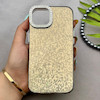 قاب گوشی iPhone 13 - iPhone 14 آیفون اورجینال لاکچری یونیک کیس شاین شطرنجی لنز نگین دار طلایی کد 163187