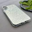قاب گوشی iPhone X - XS آیفون اورجینال لاکچری یونیک کیس شاین شطرنجی لنز نگین دار نقره ای کد 163189