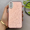 قاب گوشی iPhone X - XS آیفون اورجینال لاکچری یونیک کیس شاین شطرنجی لنز نگین دار صورتی کد 163191