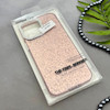 قاب گوشی iPhone 13 Pro Max آیفون اورجینال لاکچری یونیک کیس شاین شطرنجی لنز نگین دار صورتی کد 163197