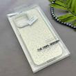 قاب گوشی iPhone 16 Pro Max آیفون اورجینال لاکچری یونیک کیس شاین شطرنجی لنز نگین دار نقره ای کد 163201