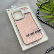 قاب گوشی iPhone 16 Pro آیفون اورجینال لاکچری یونیک کیس شاین شطرنجی لنز نگین دار صورتی کد 163204