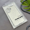 قاب گوشی iPhone 16 آیفون اورجینال لاکچری یونیک کیس شاین شطرنجی لنز نگین دار نقره ای کد 163207