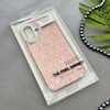 قاب گوشی iPhone 16 آیفون اورجینال لاکچری یونیک کیس شاین شطرنجی لنز نگین دار صورتی کد 163208