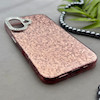 قاب گوشی iPhone 16 آیفون اورجینال لاکچری یونیک کیس شاین شطرنجی لنز نگین دار صورتی کد 163208