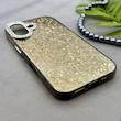 قاب گوشی iPhone 16 آیفون اورجینال لاکچری یونیک کیس شاین شطرنجی لنز نگین دار طلایی کد 163209
