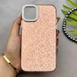 قاب گوشی iPhone 11 آیفون اورجینال لاکچری یونیک کیس شاین شطرنجی لنز نگین دار صورتی کد 163211