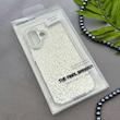 قاب گوشی iPhone 17 آیفون اورجینال لاکچری یونیک کیس شاین شطرنجی لنز نگین دار نقره ای کد 163213