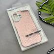 قاب گوشی iPhone 17 آیفون اورجینال لاکچری یونیک کیس شاین شطرنجی لنز نگین دار صورتی کد 163214