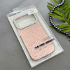 قاب گوشی iPhone 17 Pro آیفون اورجینال لاکچری یونیک کیس شاین شطرنجی لنز نگین دار صورتی کد 163217