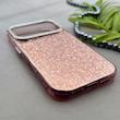 قاب گوشی iPhone 17 Pro آیفون اورجینال لاکچری یونیک کیس شاین شطرنجی لنز نگین دار صورتی کد 163217