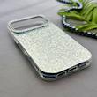 قاب گوشی iPhone 17 Pro آیفون اورجینال لاکچری یونیک کیس شاین شطرنجی لنز نگین دار نقره ای کد 163219
