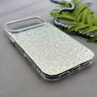 قاب گوشی iPhone 17 Pro Max آیفون اورجینال لاکچری یونیک کیس شاین شطرنجی لنز نگین دار نقره ای کد 163220
