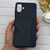 قاب گوشی Galaxy A07 سامسونگ چرمی دوخت جاکارتی دار کربنی Slim Wallet Case سرمه ای کد 164315