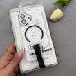 قاب گوشی iPhone 16 آیفون شفاف MagStrap Case مگ سیف Magsafe اورجینال فینگربند Slim کد 162842
