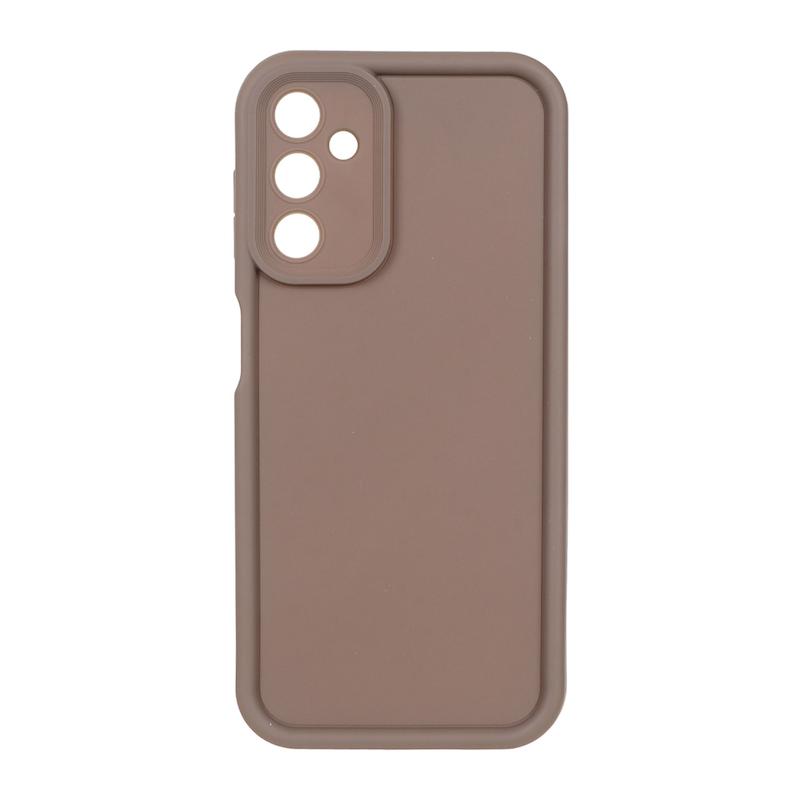 قاب گوشی Galaxy A14 سامسونگ طرح سیلیکونی Solid محافظ لنزدار قهوه ای کد 180186