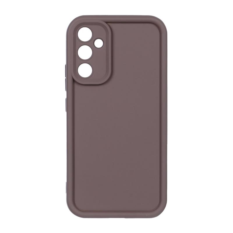 قاب گوشی Galaxy A34 سامسونگ طرح سیلیکونی Solid محافظ لنزدار قهوه ای کد 180189