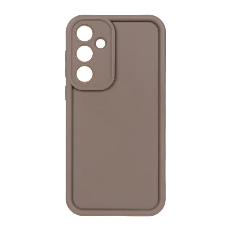 قاب گوشی Galaxy A55 سامسونگ طرح سیلیکونی Solid محافظ لنزدار قهوه ای کد 180192