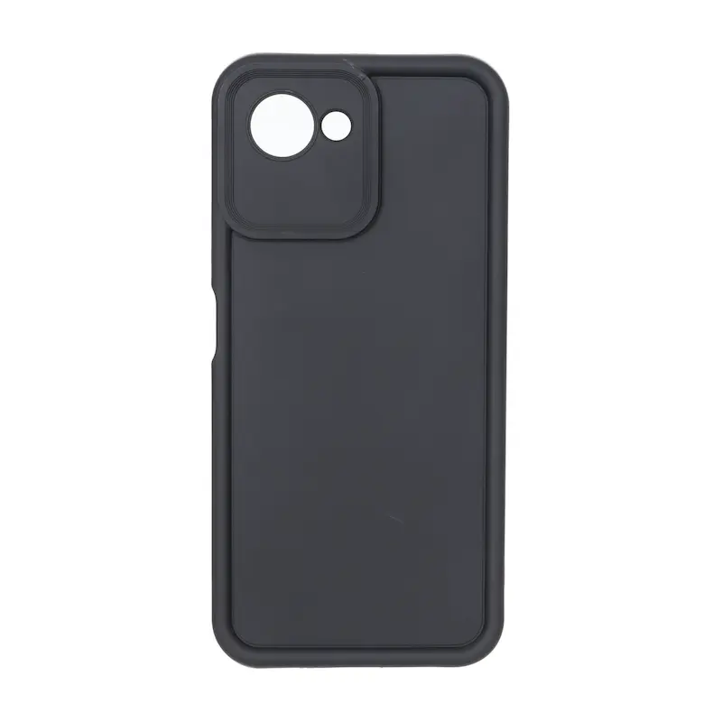 قاب گوشی Realme C30 - Realme C30S ریلمی طرح سیلیکونی Solid محافظ لنزدار مشکی کد 180195