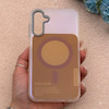 قاب گوشی Galaxy A15 سامسونگ اورجینال Bubble Case رنگی طرح مگ سیف سری 17 لنز برجسته کد 163959
