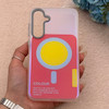 قاب گوشی Galaxy A55 سامسونگ اورجینال Bubble Case رنگی طرح مگ سیف سری 17 لنز برجسته کد 164016