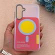 قاب گوشی Galaxy A55 سامسونگ اورجینال Bubble Case رنگی طرح مگ سیف سری 17 لنز برجسته کد 164016