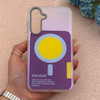 قاب گوشی Galaxy A55 سامسونگ اورجینال Bubble Case رنگی طرح مگ سیف سری 17 لنز برجسته کد 164018