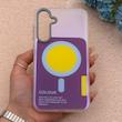 قاب گوشی Galaxy A55 سامسونگ اورجینال Bubble Case رنگی طرح مگ سیف سری 17 لنز برجسته کد 164018