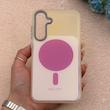 قاب گوشی Galaxy A55 سامسونگ اورجینال Bubble Case رنگی طرح مگ سیف سری 17 لنز برجسته کد 164019