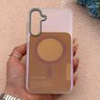 قاب گوشی Galaxy A55 سامسونگ اورجینال Bubble Case رنگی طرح مگ سیف سری 17 لنز برجسته کد 164020