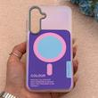 قاب گوشی Galaxy A55 سامسونگ اورجینال Bubble Case رنگی طرح مگ سیف سری 17 لنز برجسته کد 164021