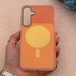 قاب گوشی Galaxy A55 سامسونگ اورجینال Bubble Case رنگی طرح مگ سیف سری 17 لنز برجسته کد 164023