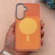 قاب گوشی Galaxy A57 سامسونگ اورجینال Bubble Case رنگی طرح مگ سیف سری 17 لنز برجسته کد 164031