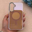 قاب گوشی Galaxy A57 سامسونگ اورجینال Bubble Case رنگی طرح مگ سیف سری 17 لنز برجسته کد 164033