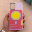 قاب گوشی Galaxy A13 4G - A04S سامسونگ اورجینال Bubble Case رنگی طرح مگ سیف سری 17 لنز برجسته کد 164050