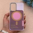 قاب گوشی Galaxy A52 4G - A52 5G - A52S سامسونگ اورجینال Bubble Case رنگی طرح مگ سیف سری 17 لنز برجسته کد 164079
