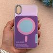قاب گوشی iPhone X - XS آیفون اورجینال Bubble Case رنگی طرح مگ سیف سری 17 لنز برجسته کد 164096