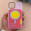 قاب گوشی iPhone 12 Pro Max آیفون اورجینال Bubble Case رنگی طرح مگ سیف سری 17 لنز برجسته کد 164108