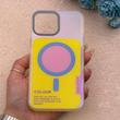 قاب گوشی iPhone 13 Pro Max آیفون اورجینال Bubble Case رنگی طرح مگ سیف سری 17 لنز برجسته کد 164121