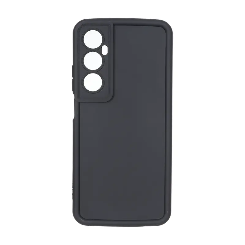 قاب گوشی Realme C65 ریلمی طرح سیلیکونی Solid محافظ لنزدار مشکی کد E19-180198