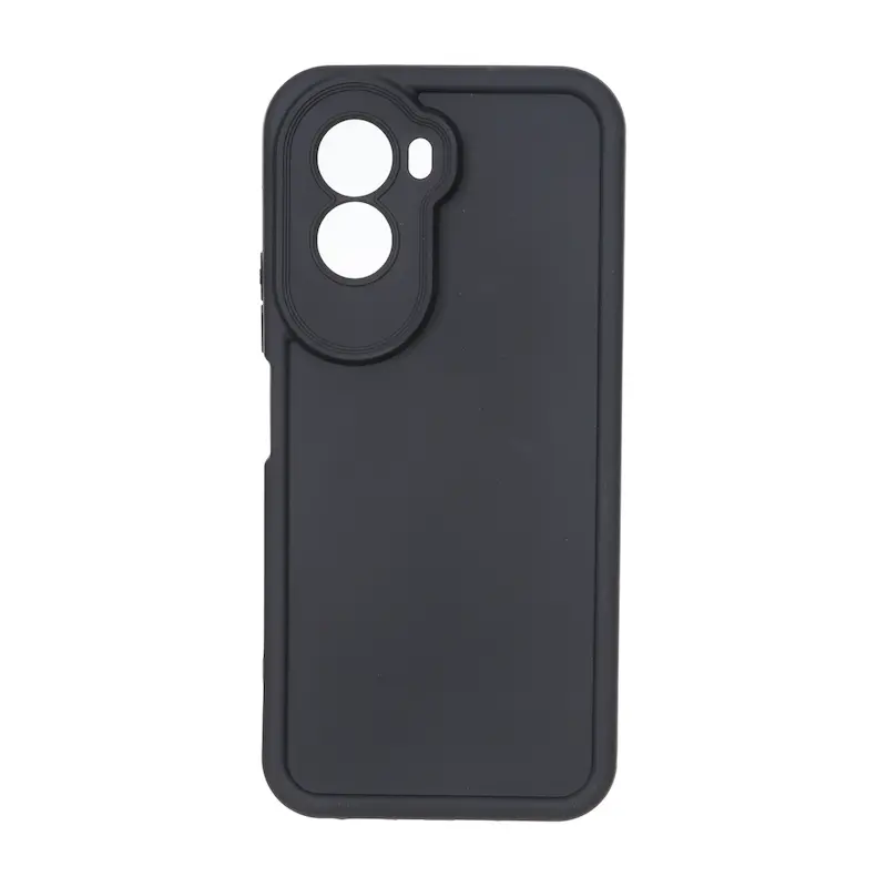 قاب گوشی Poco M7 4G شیائومی طرح سیلیکونی Solid محافظ لنزدار مشکی کد 180210
