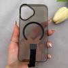 قاب گوشی iPhone 16 آیفون شفاف MagStrap Case مگ سیف Magsafe اورجینال فینگربند Slim کد 162843