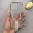 قاب گوشی iPhone 16 Pro آیفون شفاف MagStrap Case مگ سیف Magsafe اورجینال فینگربند Slim کد 162846