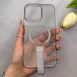 قاب گوشی iPhone 16 Pro Max آیفون شفاف MagStrap Case مگ سیف Magsafe اورجینال فینگربند Slim کد 162851
